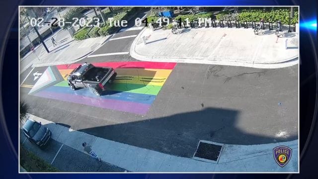 LGBTQ+ Pride Mural in Fort Lauderdale Attacked by Unidentified Driver.