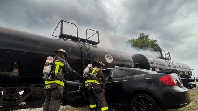 Fiery Train Crash Disaster Averted: See How Florida Firefighters Saved the Day!