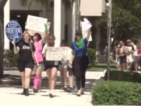 Fort Lauderdale Protesters Stand Against Florida Abortion Ban, Converge at City Hall