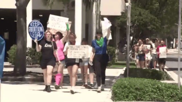 Fort Lauderdale Protesters Stand Against Florida Abortion Ban, Converge at City Hall