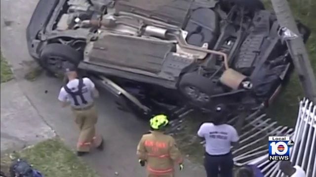 Two Suspects Flee Armed Crash Scene in North Miami Beach!