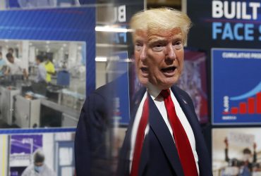 Trump speaks at a nonunion car plant, but few striking employees come up