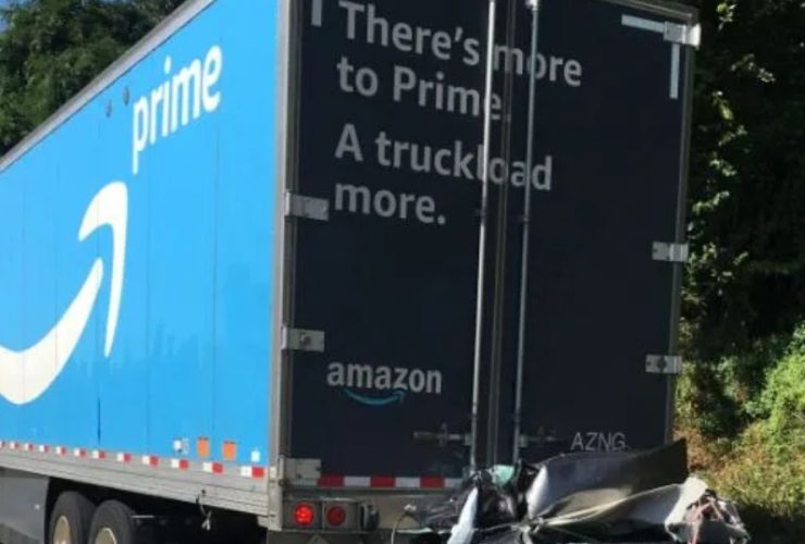 Collision with Amazon Delivery Truck Leaves Man Hospitalized with Critical Injuries