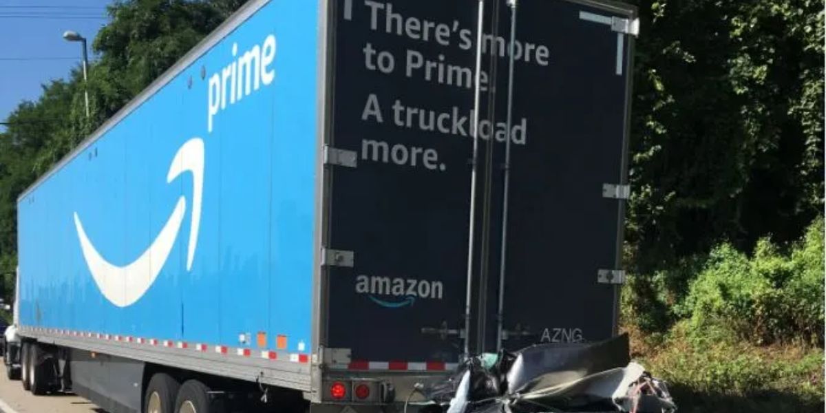 Collision with Amazon Delivery Truck Leaves Man Hospitalized with Critical Injuries