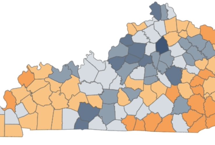 Counties in Kentucky With the Most Rapid Population Decline