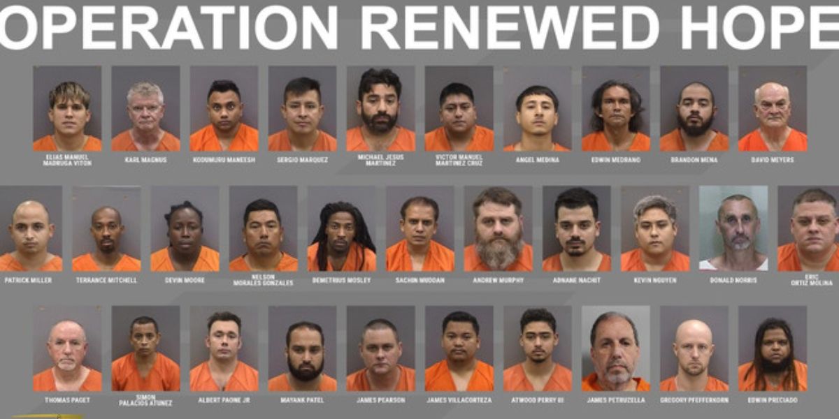 123 Arrested in Coordinated Human Trafficking Operation, Including Florida Teacher