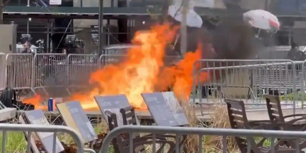 Self-Immolation Protester Erupts Outside Trump Trial Courthouse