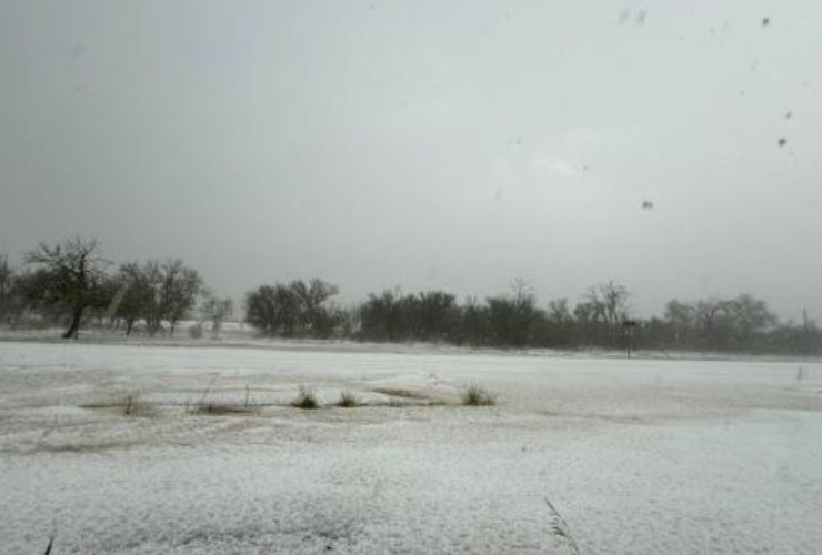 Hailstorm Transforms Texas Neighborhood into Winter Wonderland