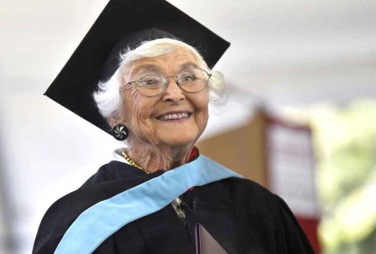 105-Year-Old Earns Master's Degree from Stanford, Walks at Graduation