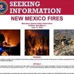 FBI Offers $10,000 Reward for Leads in New Mexico Wildfire Cases