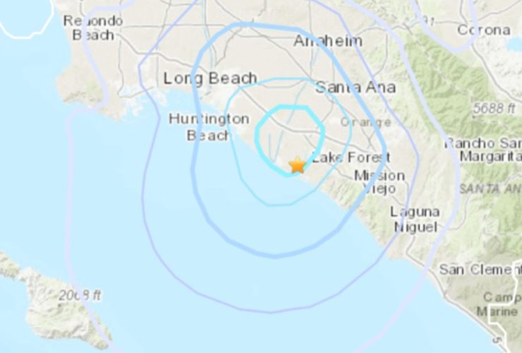 Orange County Hit by Preliminary 3.6-Magnitude Earthquake
