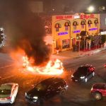 Downtown LA Erupts Massive Street Takeover Engulfs 50+ Cars in Flames