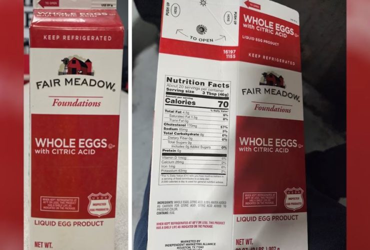 USDA Announces Recall of Over 4,600 Pounds of Egg Products in 9 States