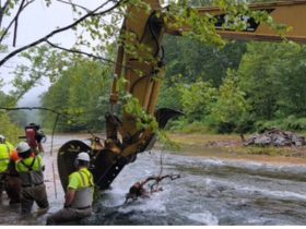 Flood Damage Repairs on Little Pine Creek Road, Park Welcomes Back Guests