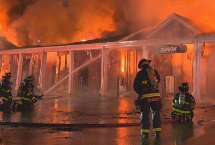 Lynnfield Strip Mall Engulfed in Flames, Businesses Destroyed