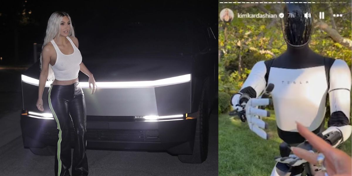 'There’s No Driver?' Kim Kardashian Tests Tesla’s Optimus AI Robot and Cybercab, Posts Video