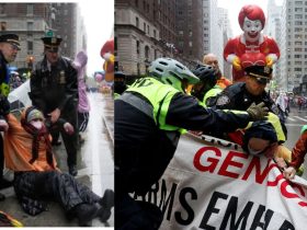 Pro-Palestinian Protesters Disrupt Macy's Thanksgiving Parade, 21 Arrested