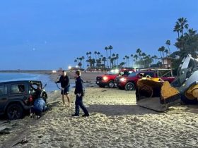 California Rescuers Save Driver After Jeep Becomes Fully Submerged on Beach