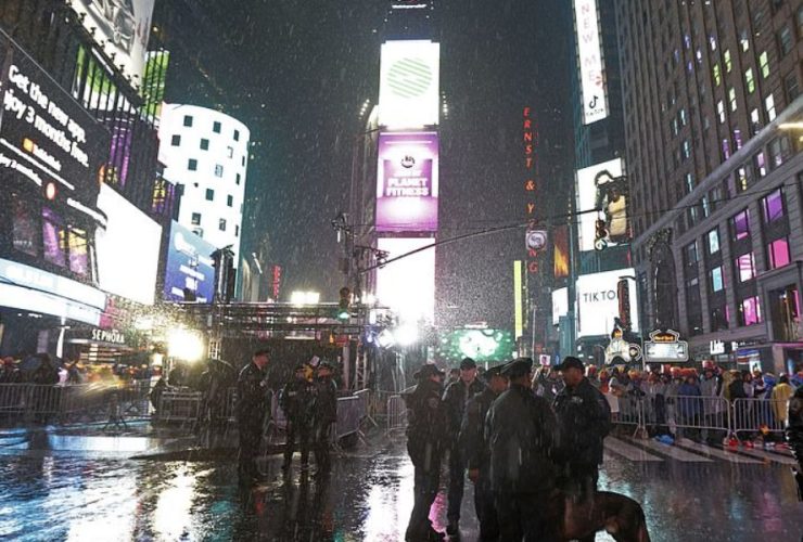 Times Square Faces Wet Weather on New Year's Eve, Partygoers Beware